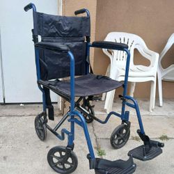 NOVA LIGHTWEIGHT TRANSPORT WHEELCHAIR 19" WIDTH