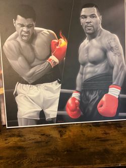Muhammad Ali vs Mike Tyson Boxing Art Print