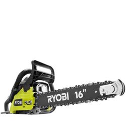 RYOBI 16 in. 37cc 2-Cycle Gas Chainsaw with Heavy-Duty Case, Green