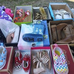 Lots of kids shoes