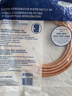 Copper fridge water supply