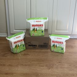 CASE OF HUGGIES ALL NATURAL CARE WIPES PLANT BASED 552CT 