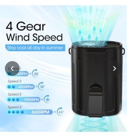 Heelkl 2026 Portable Fan Rechargeable, 4-Speed Strong Airflow