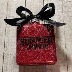 Stranger Things Inspired Glitter Ornament