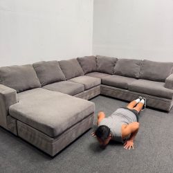 Bonaterra Charcoal Grey Sectional Couch (50% OFF) - We can deliver *Excellent Condition*