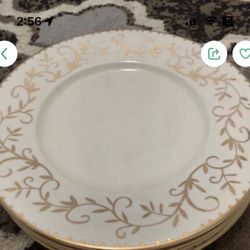 Elyse Crate Barrel Gold Plates 11” Set Of 20