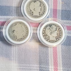 83SX10X60 KEY DATE 1896-O PLUS 1898 & 1909-D QUARTER BOOKIES 