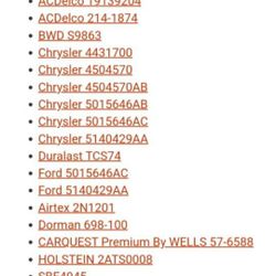 Transmission Control Solenoid, Mitsubishi Dodge Plymouth Chrysler