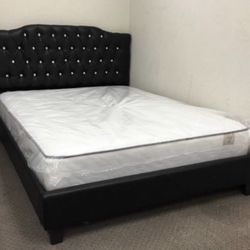 Queen Size Bed Frame With Mattress 