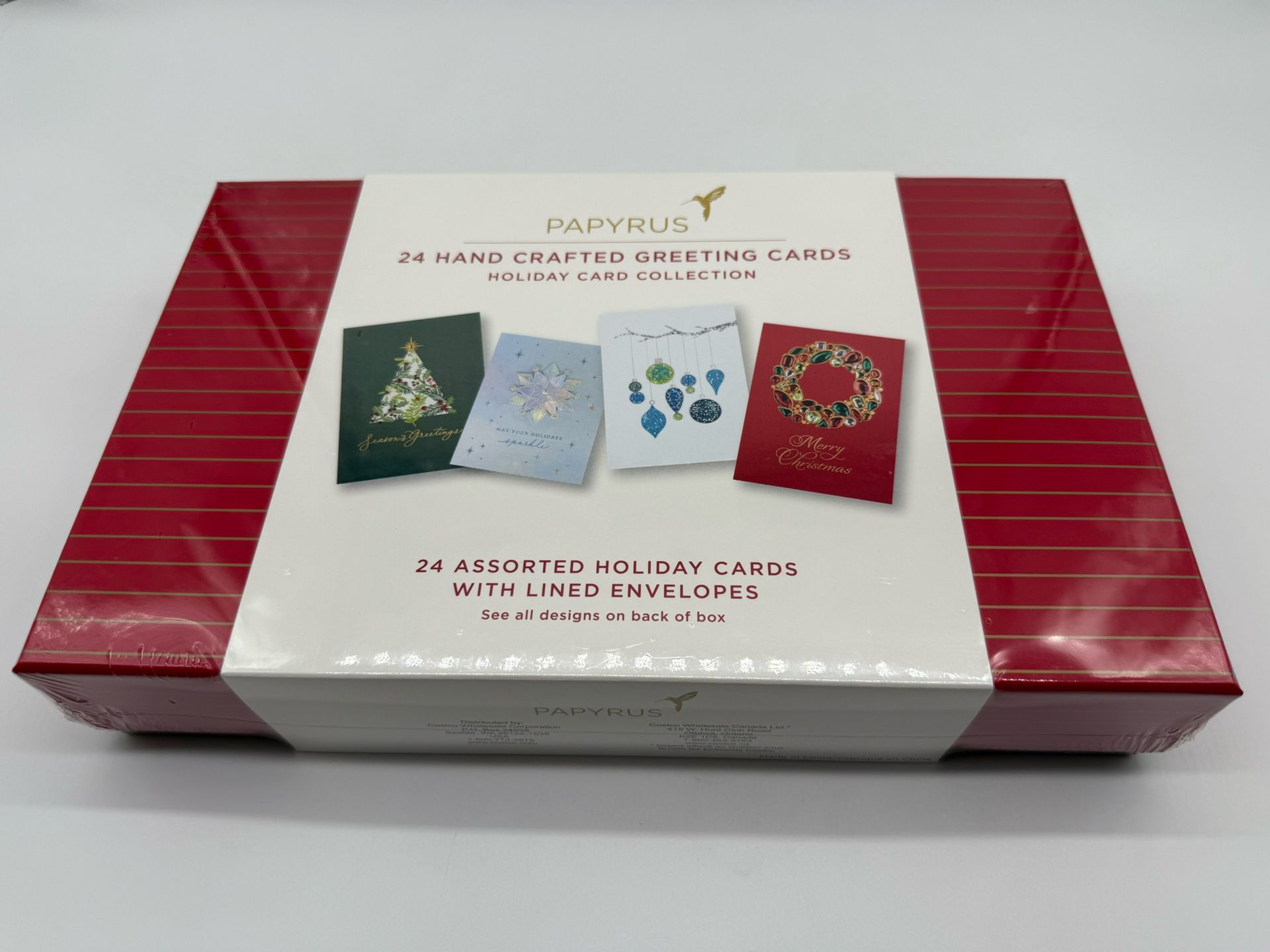 24 Assorted Holiday Cards Whit Lined Envelopes