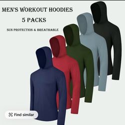 5 Long Sleeve Workout Shirts XXL