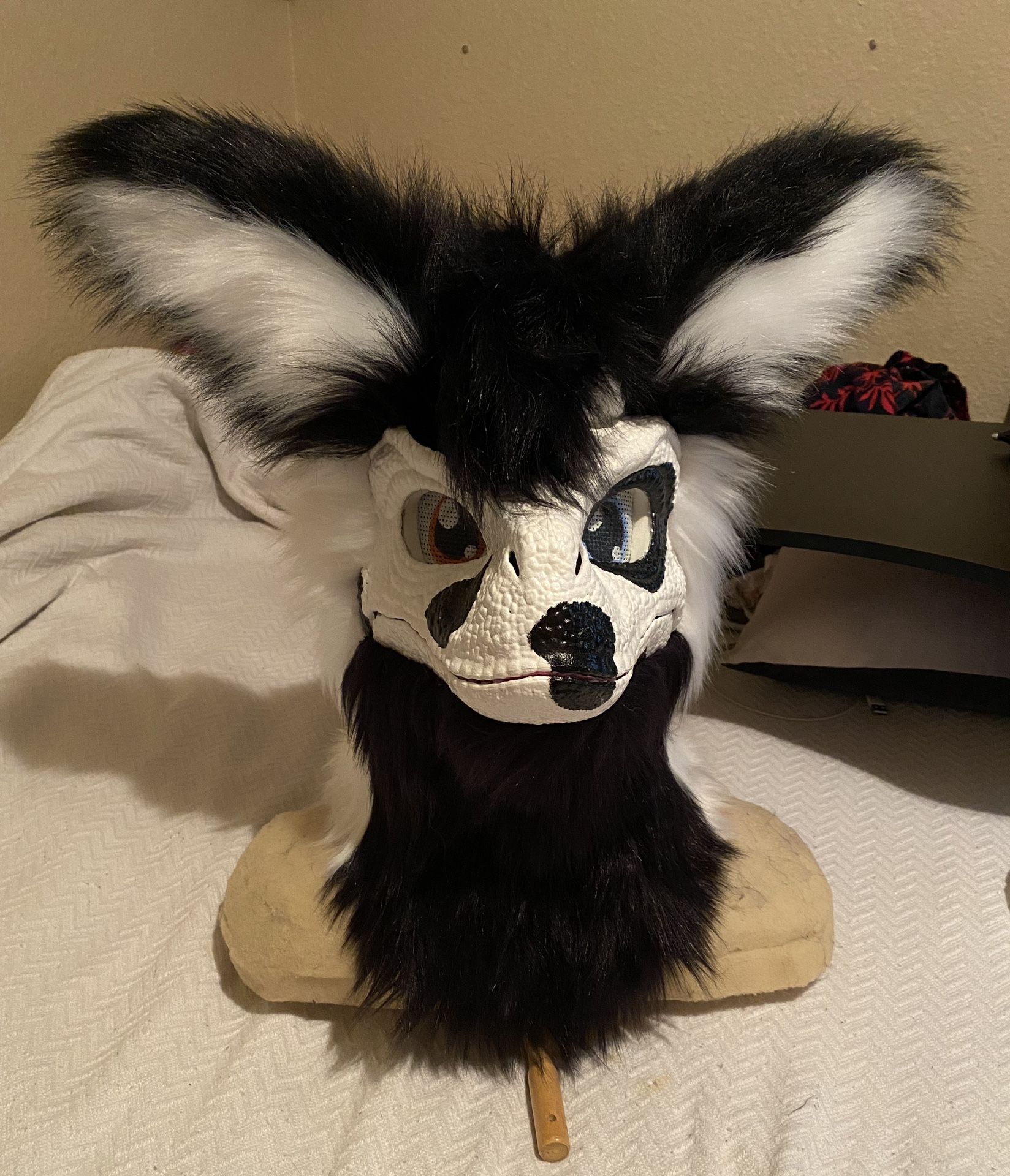 Premade Cow raptor dino Fursuits head with Spirit Halloween paws! Nonrefundable