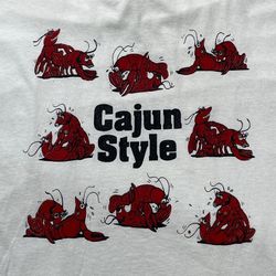 Vintage Doing It Cajun Style Crawfish Preowned Large T-shirt