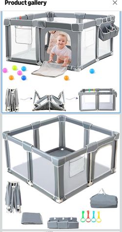 Foldable 50x50 Playpen (With Mat)