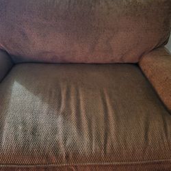 Nice Comfortable  Brown Chair And A Half