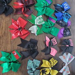 Cheer and Gymnastics Bows, Duffle Bag and Leotards 