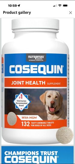 COSEQUIN DOG VITAMINS 132 For Joint Health (new in box Unopened) cost $40.09