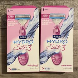 Schick Hydro Silk 3 Razor W/2 Cartridges $5 Each