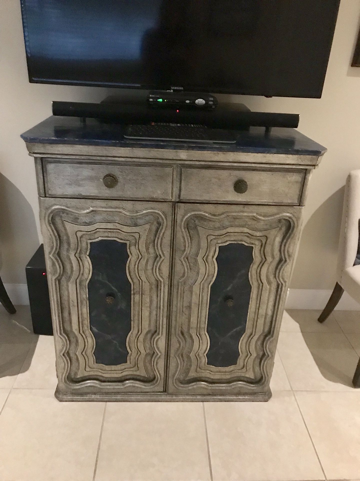 Custom decorative storage cabinet