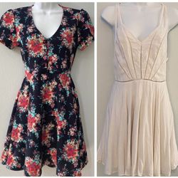 Womens summer midi dress lot of 2 - size 6 / small