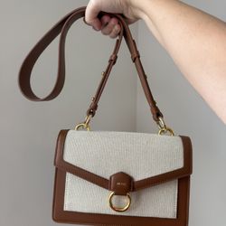JW Pei Crossbody Tan + Cloth Handbag