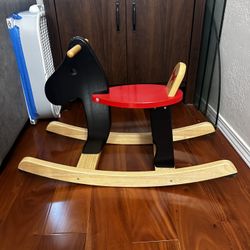 Wooden Horse Rocking Chair 