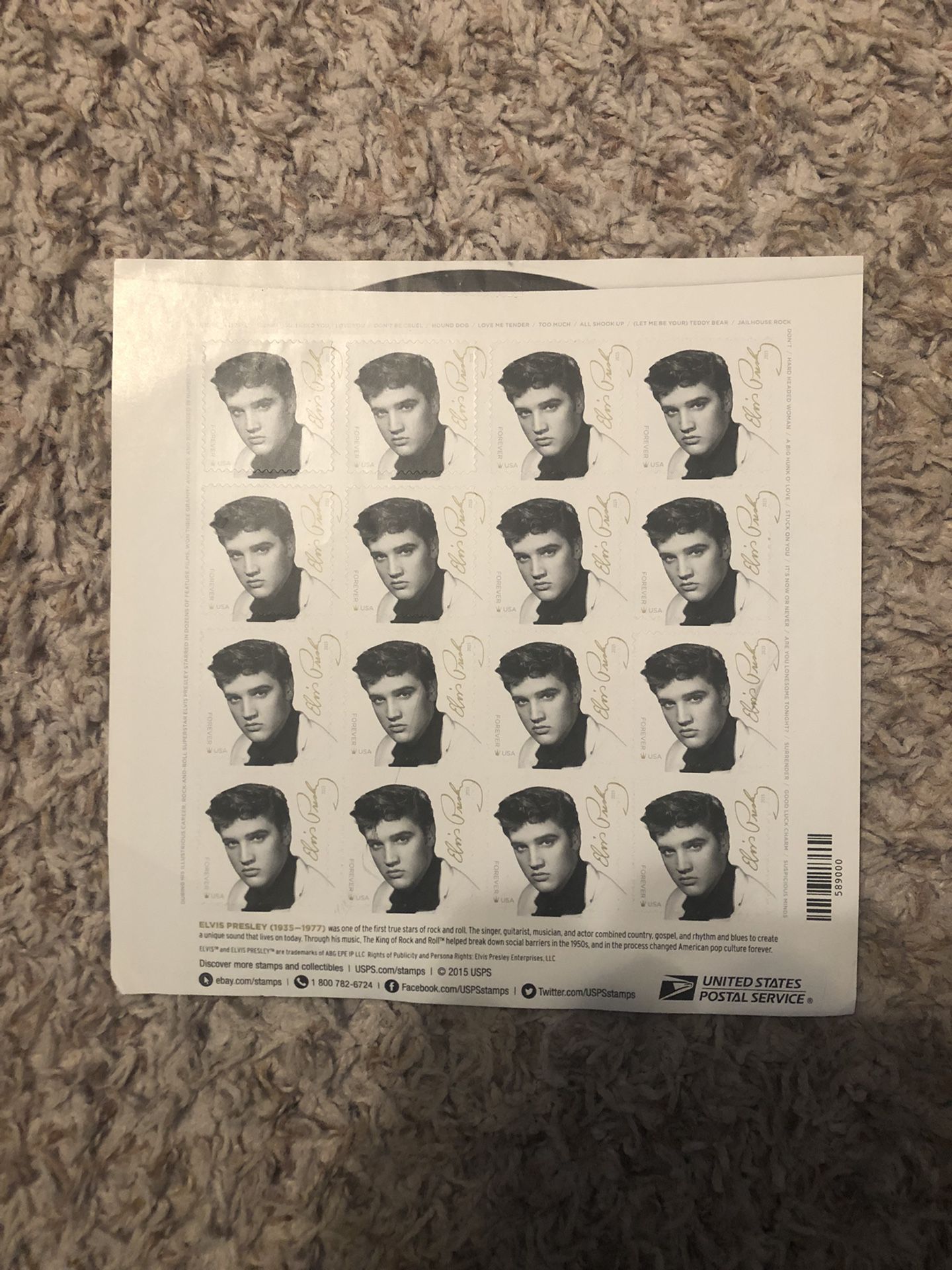 Stamp Collection  —Elvis  From Post Office  I Purchased  In 2017 I Believe  No Longer Interested In Collection  