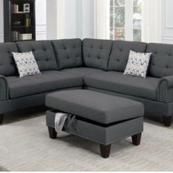 Sectional Sofa + Ottoman