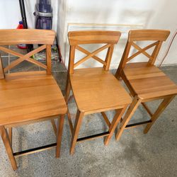 Bar stools (wood) 