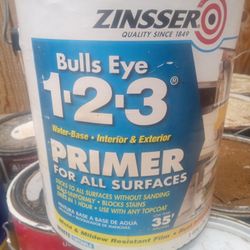 Bulls Eye 1-2-3 1 Gallon White Water Based Interior/Exterior Primer and Sealer