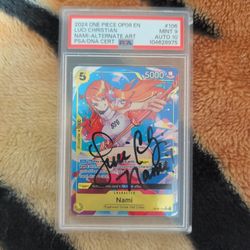 Nami PSA 9 (Signed By English Voice Actor)