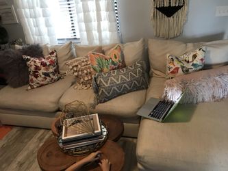 L Couch in great condition! 7 layers of feather very comfortable