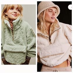 New Free People Sherpa Pullovers Size XL $75 Each 