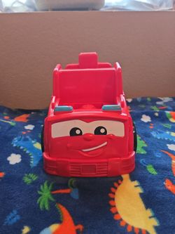 Red fire truck for blocks