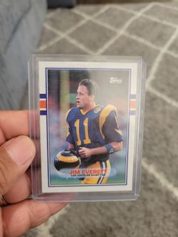 Jim Everett  topps 1989 Rams football card