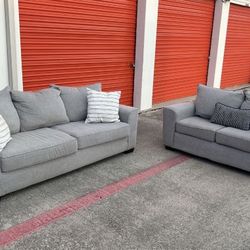 Grey Couch Sofa Set!! 