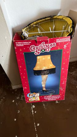 A Christmas story lamp, holiday decor