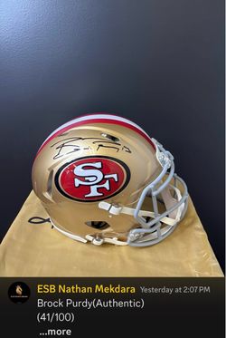 Brock Purdy San Francisco 49ers Autograph Helmet