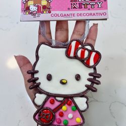 Hello Kitty Pink Candy Dress Christmas Cookie Ornament NEW