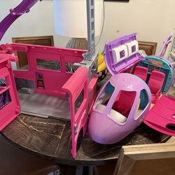 Barbie camper and airplane