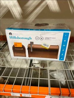 Architectural Mailboxes Hillsborough Large Copper Post Mount Mailbox - New