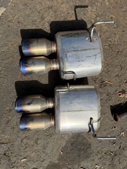 Chrome Muffler Dual Out Burn Tips