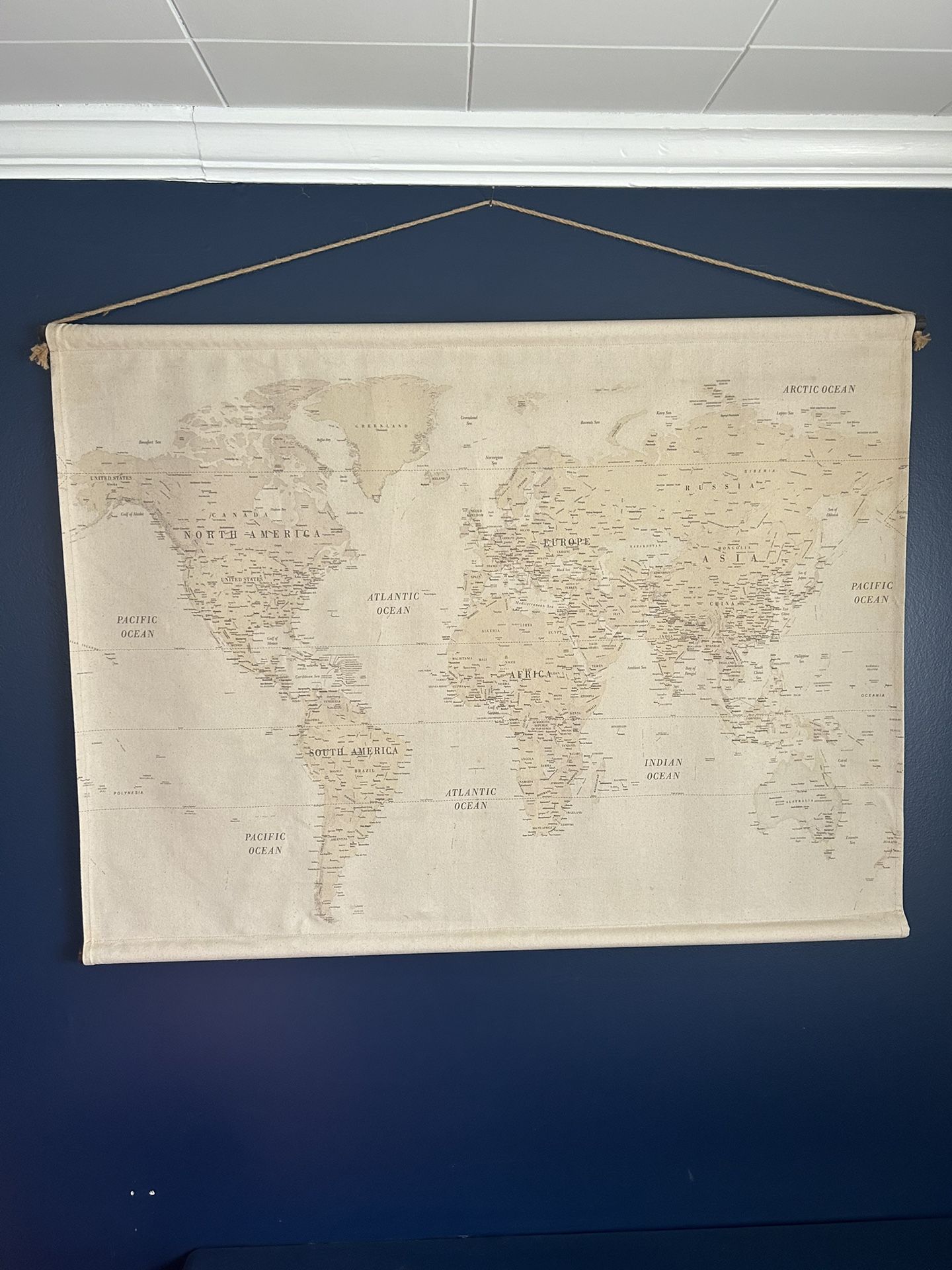 Vintage Map Tapestry Wall Decor
