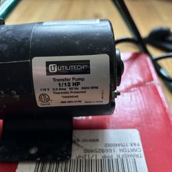 Utilitech 1/12 HP Transfer Pump. 