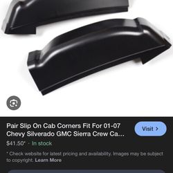 Pair Of Slip On Cab Corners Chevy Silverado 01-07