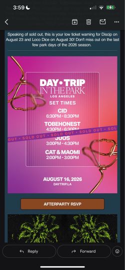 CID Day Trip in The Park Tickets