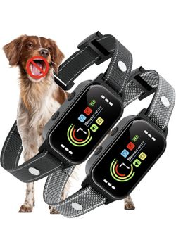 2-Pack Anti-Bark Dog Collars – Rechargeable & Smart Sensor