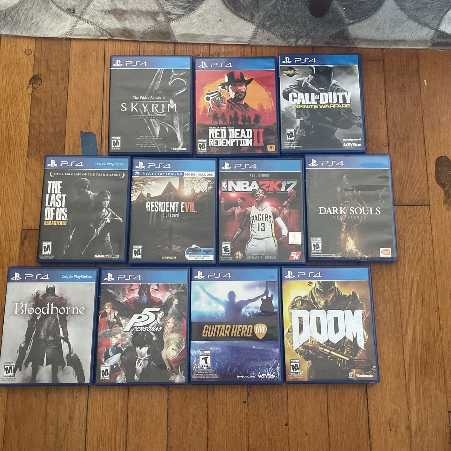 PS4 Games Lot - 11 Games. Red Dead Redemption, Dark Souls, Skyrim & more