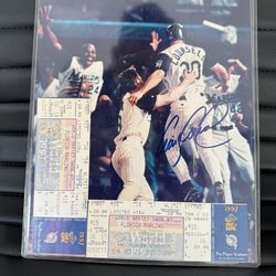Craig Counsell Game 7 photo  Signed comes with 2 tickets from game 7 World Series 1997 Champions