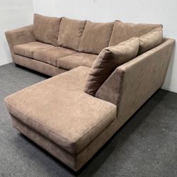 Large Brown Sectional Couch by Minhas Furniture Canada - 9.5 x 7 Ft. Freshly Cleaned – Can Deliver